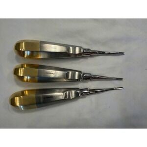 GERMAN 4 DENTAL SURGERY EXTRACTION LUXATING ELEVATOR-w/ Notched "V" Tip Diamond